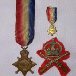 M&eacute;dailles British STAR 1914/15 attribu&eacute;e WW1