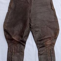 Culotte cuir pilote coupe Golf officier Aviation France 40 WW2