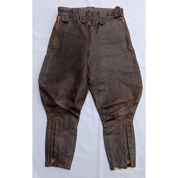 Culotte cuir pilote coupe Golf officier Aviation France 40 WW2