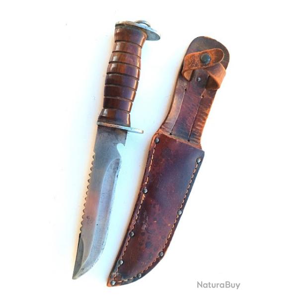 Couteau US seconde guerre EGW dent de scie