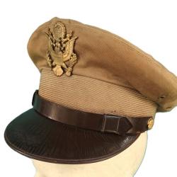Casquette officier US army seconde guerre toile sable