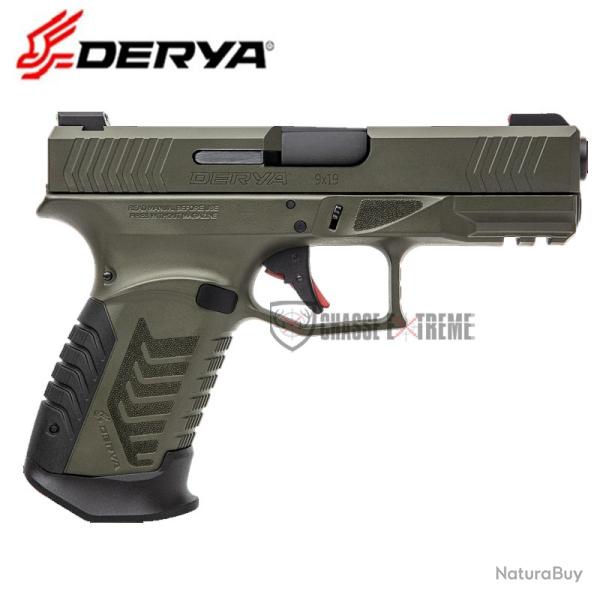 Pistolet DERYA DY9 avec Optic Ready Cal 9x19 Vert