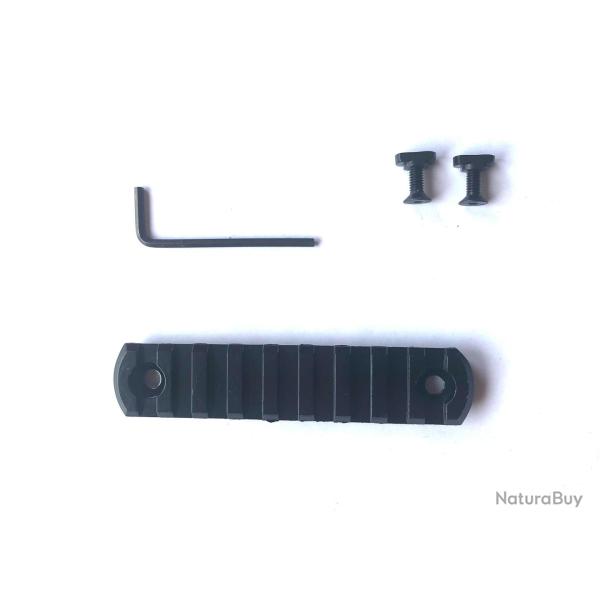 Rail picatinny: M-LOK 9, aluminium � bords arrondis