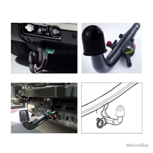 Cache boule attelage Universal 50MM Trailer Black Trailer Ball Cover Tow Bar