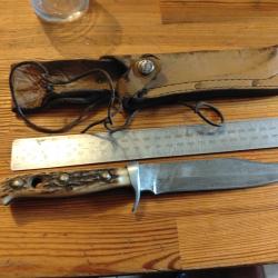 Rare Puma bowie handmade en TBEG avec son &eacute;tui en cuir d'origine, propre et nettoy&eacute;, jus d'origine !