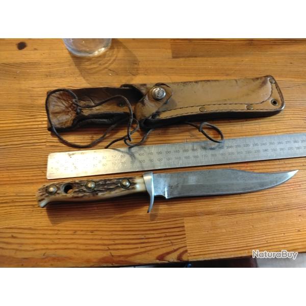 Rare Puma bowie handmade en TBEG avec son �tui en cuir d'origine, propre et nettoy�, jus d'origine !