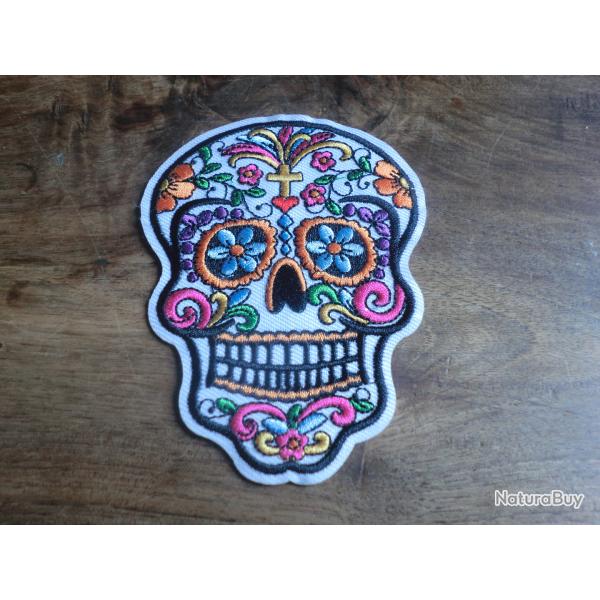 �cusson brod�e sugar skull thermocollant