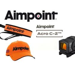 VENTE FLASH ! - VISEUR AIMPOINT ACRO C2 3.5 MOA + MONTAGE WEAVER/PICATINNY (CASQUETTE + BRETELLE)