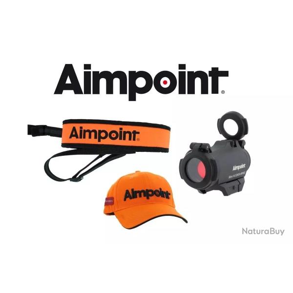 VENTE FLASH ! - VISEUR AIMPOINT MICRO H-2 2MOA NOIR (CASQUETTE + BRETELLE)