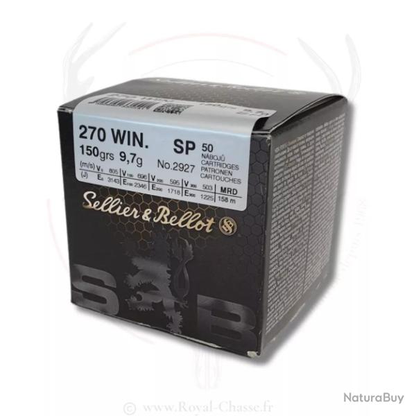50 balles SP VRAC Cal.270 WIN 150Grs S&B