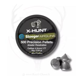 500 Plombs X-Hunt Cal.4.5mm - 8.64Grs STOEGER