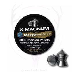 500 Plombs X-MAGNUM Cal.4.5mm - 11.57Grs STOEGER
