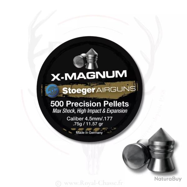 500 Plombs X-MAGNUM Cal.4.5mm - 11.57Grs STOEGER