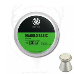 500 plombs diabolo Basic Cal.4.5mm 0.45g RWS