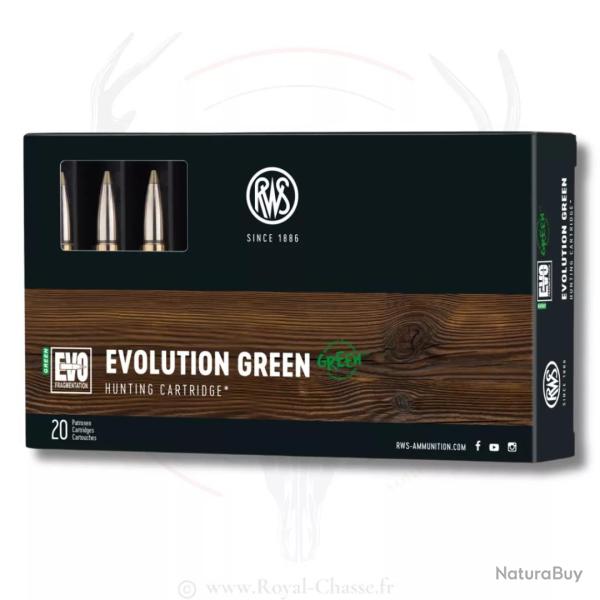20 balles EVO GREEN Cal. 8X57 JRS 139 GRS RWS