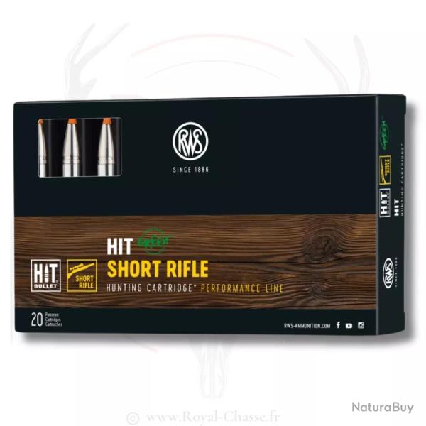 20 balles HIT Short Rifle Cal.300Win Mag 165Grs RWS