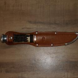 TRES BEAU COUTEAU DE CHASSE de RICHARD ABRAHAM HERDER SOLINGEN