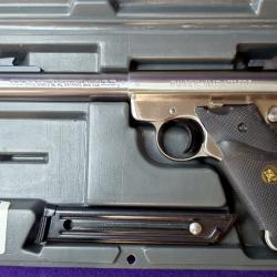 Ruger Mark II Target inox 6"7/8 - Tr&egrave;s bon &eacute;tat - 2 chargeurs + valise