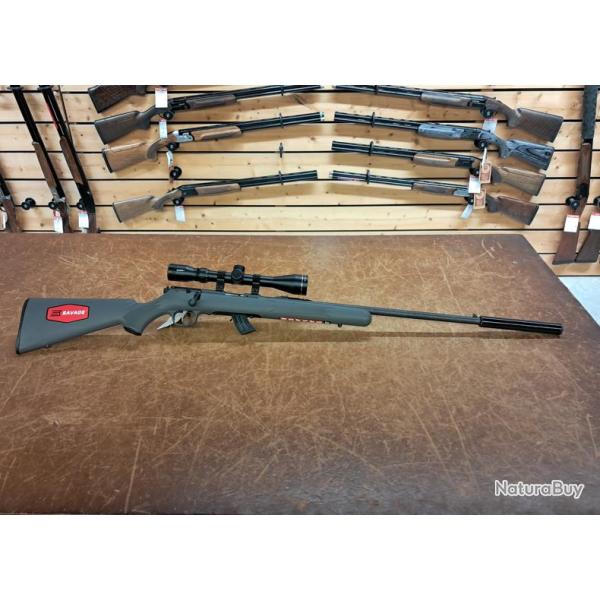 PACK SAVAGE STEVENS 300f CAL22LR + LUNETTE 3-9x40 + SILENCIEUX