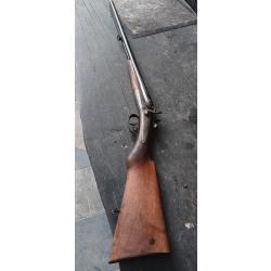 Ancien fusil stephanois &agrave; chiens ext&eacute;rieur percussion centrale cal 12x65