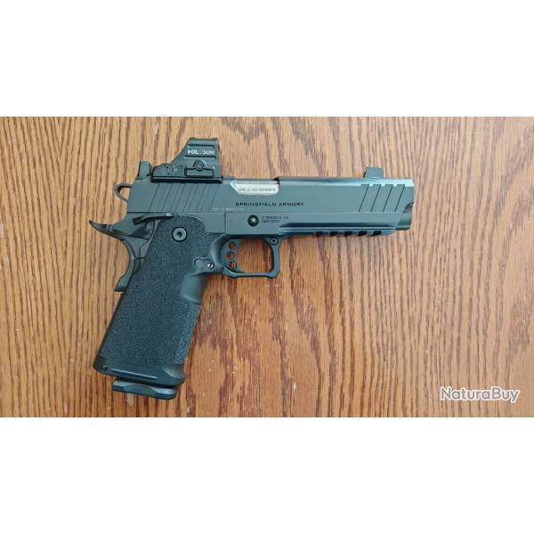 Springfield Armory 1911 DS Prodigy Comp 5'' avec Montage AOS A14B et point rouge Holosun Reflex 407C