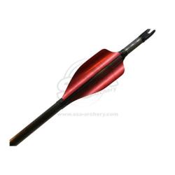 Plume Spin Round 50 mm par 50 - XS Wings - Droitier / Rouge M&eacute;tallique