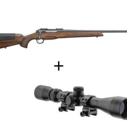 SABATTI - Carabine &agrave; verrou ROVER HUNTER BOIS - Cal.222 Rem. + Lunette 3-9x40 - DESTOCKAGE-S