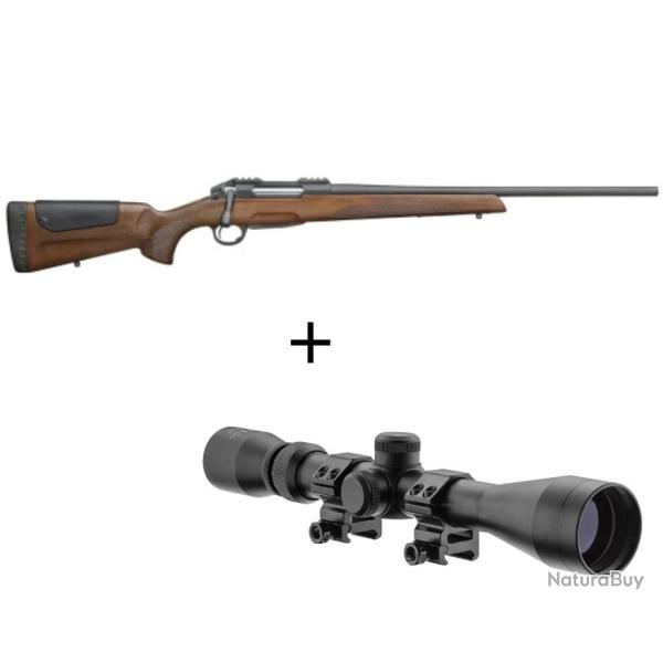SABATTI - Carabine � verrou ROVER HUNTER BOIS - Cal.222 Rem. + Lunette 3-9x40 - DESTOCKAGE-S