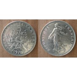 France 5 Francs 1978 Semeuse Piece Franc