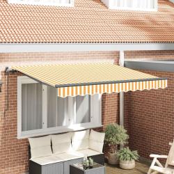 Auvent R&eacute;tractable Jaune 250 x 200 cm tissu