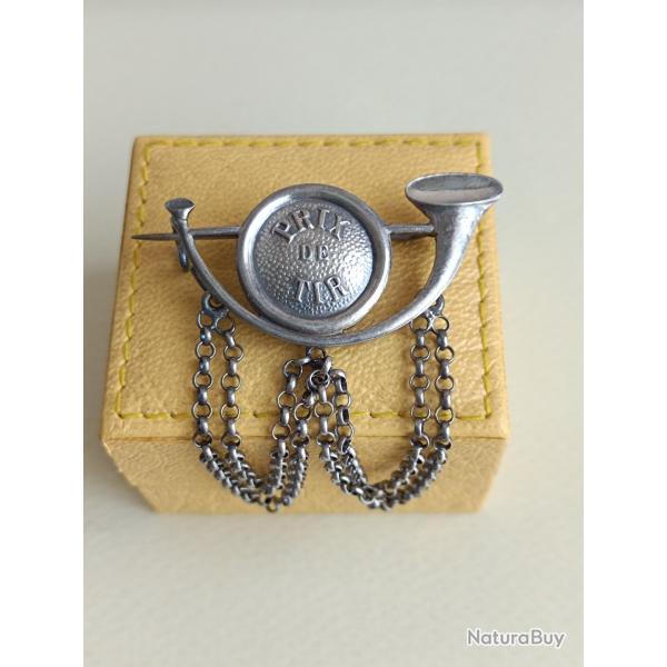 Broche militaire en argent massif