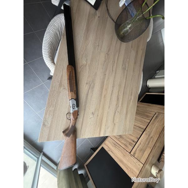 Fusil de chasse superpos� avec gravure Version droitier ,canon de 71 cm, calibre 12/76