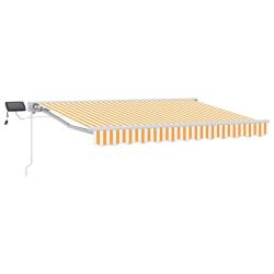 Cadre de store manuel avec LEDs Jaune et blanc 2,5 x 2 m