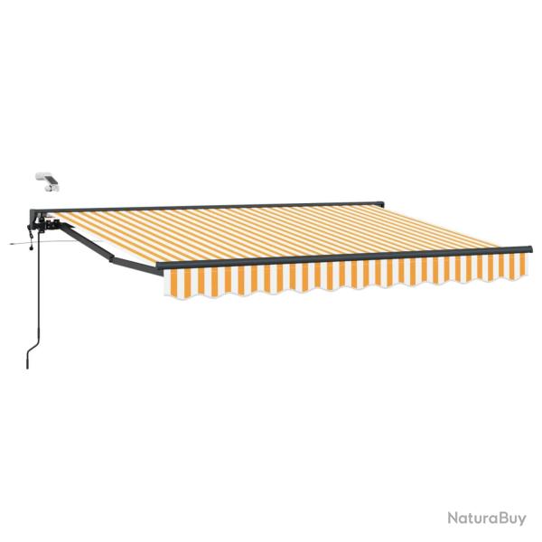 Auvent r�tractable �lectrique Jaune et blanc 2,5 x 2 m