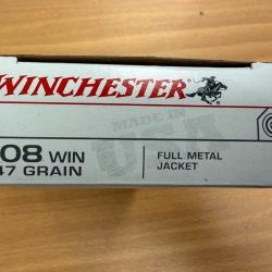 VENTE FLASH WINCHESTER CAL 308 WIN 147GR BTES DE 20 BALLES VENDU PAR 2 BOITES FRAIS DE PORT OFFERT