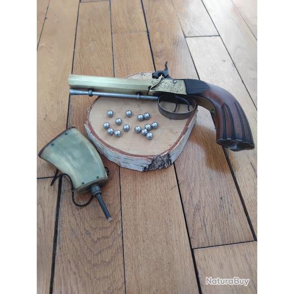 Pistolet � percussion de v�nerie double canon
