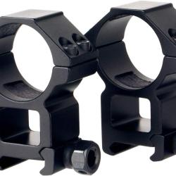 Paire de colliers de montage lunette HAUT A TUNNEL &Oslash;30mm - rail 22mm