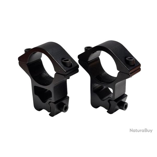 Paire de colliers de montage ECO lunette MEDIUM A TUNNEL �1" - rail 11mm