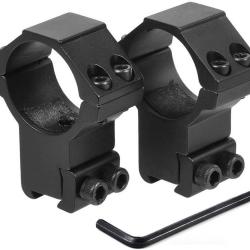 Paire de colliers de montage lunette MEDIUM &Oslash;1" - rail 11mm