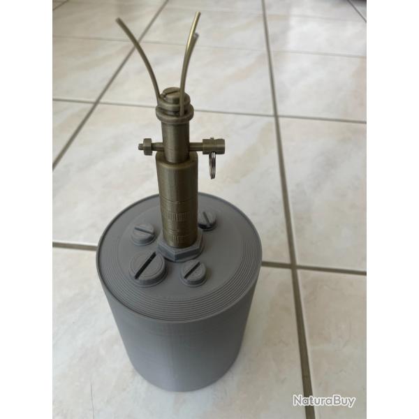 Mine-S Schrapnellmine Allemagne de 39/45 r�alis�e en 3D (PLA) � l'�chelle 1 ( r�plique inoffensive).