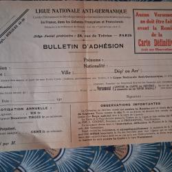 Documents sur la ligue anti germanique de 1914