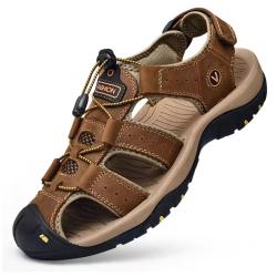 SANDALES Homme Cuir Marron du 38 au 48