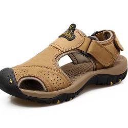 SANDALES Homme Cuir Beige du 38 au 48 ENCHERE 1 EURO