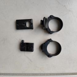 montage complet amovible et pivotant EAW collier de 30mm pour carabine BAR