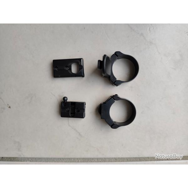 montage complet amovible et pivotant EAW collier de 30mm pour carabine BAR