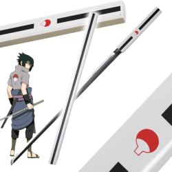 Katana Chokuto - Sasuke Ushiwa - Bois - Blanc - Naruto Shippuden