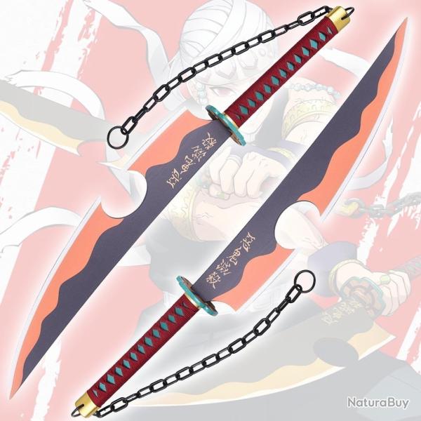 Lame Jumelle de Tengen Uzui - Lot de 2 - Bois - Demon Slayer