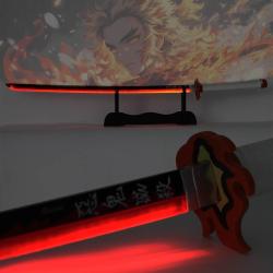 Katana de Rengoku Kyojuro - Bois - LED RGB - Demon Slayer