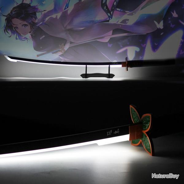 Katana de Shinobu Kochou - Black Edition - LED - Acier - Demon Slayer