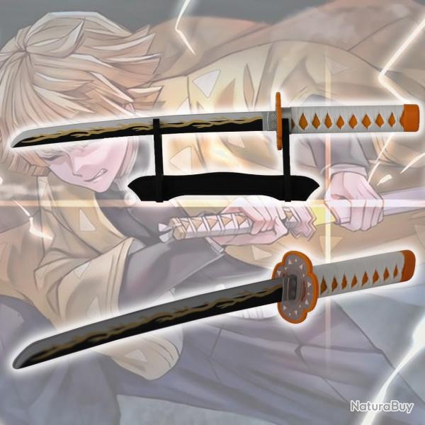 Mini Katana Bois de Zenitsu Agatsuma dans Demon Slayer